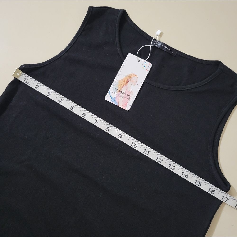 PrettyGarden Black Modern Shell Tank Top - Picture 5 of 12